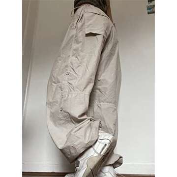 Miqil Women Baggy Cargo Pants Drawstring Low Waist Loose Sweatpants Trendy Aesthetic Wide Leg Parach...
