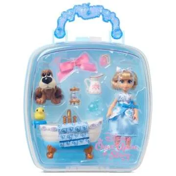 Disney Store Official Cinderella Once Upon a Story Mini Doll Playset, 5 Inch Princess Dolls, Girl Toys, 4 Year Old Girl Birthday Gifts