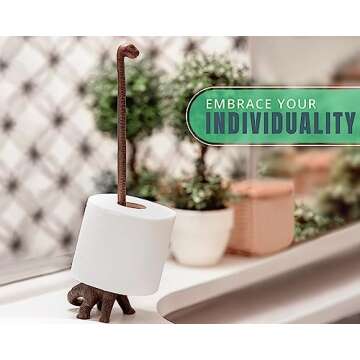 Comfify Dinosaur Paper Towel Holder with Vintage Finish