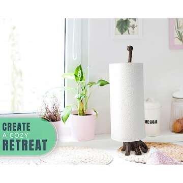 Comfify Dinosaur Paper Towel Holder with Vintage Finish