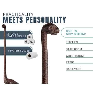 Comfify Dinosaur Paper Towel Holder with Vintage Finish