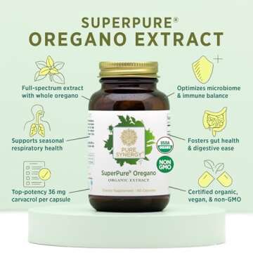 Organic Oil of Oregano Capsules for Wellness Support