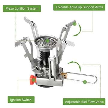 G4Free 2/4/13 PCS Camping Cookware Mess Kit Hiking Backpacking Picnic Cooking Bowl Non Stick Pot Knife Spoon Set