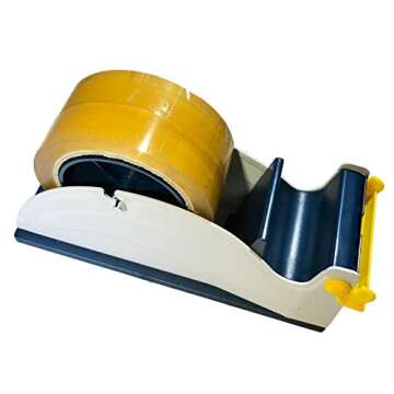 Excell ET-12270 Blue/Grey Premium Twin-Roll Steel Desk Top Dispenser: 2 in. Wide (3 in. core)