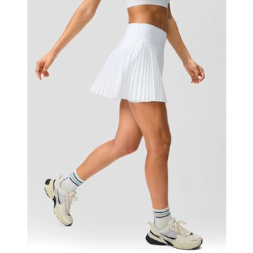 SANTINY Women's Pleated Tennis Skirt with Pockets