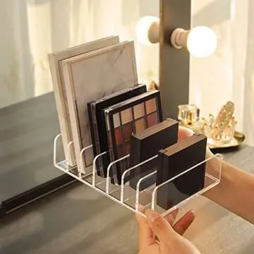 mwellewm Eyeshadow Palette Organizer - Clear Acrylic Stand