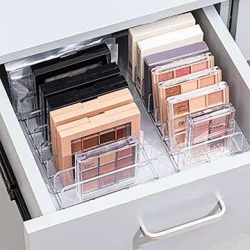mwellewm Eyeshadow Palette Organizer - Clear Acrylic Stand