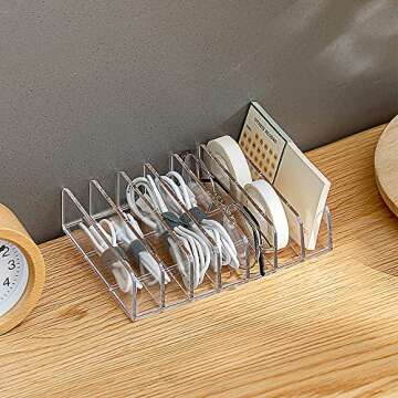 mwellewm Eyeshadow Palette Organizer - Clear Acrylic Stand