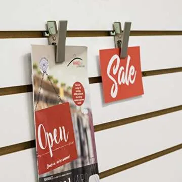 NAHANCO SW122 Metal Slatwall Clips in Brushed Chrome