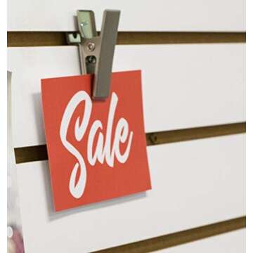 NAHANCO SW122 Metal Slatwall Clips in Brushed Chrome