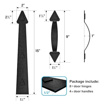Magnetic Decorative Garage Door Hardware Set 12 Pieces