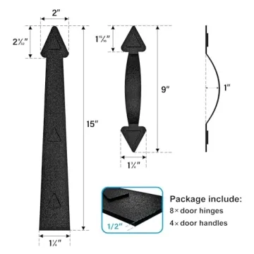 Magnetic Decorative Garage Door Hardware Set 12 Pieces