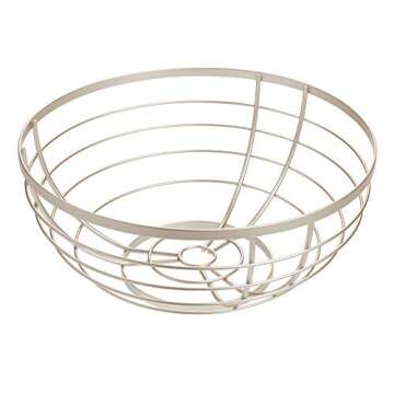 iDesign Austin Metal Wire Fruit Bowl Centerpiece for Kitchen and Dining Room Countertops, Tables, Buffets, Refrigerators