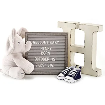 Felt Letter Board - 10x10 Gray with 640 Changeable Characters