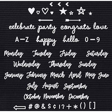 Felt Letter Board - 10x10 Gray with 640 Changeable Characters