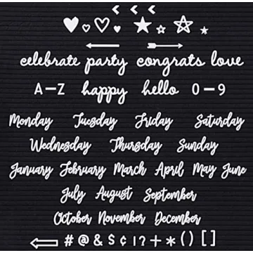 Felt Letter Board - 10x10 Gray with 640 Changeable Characters