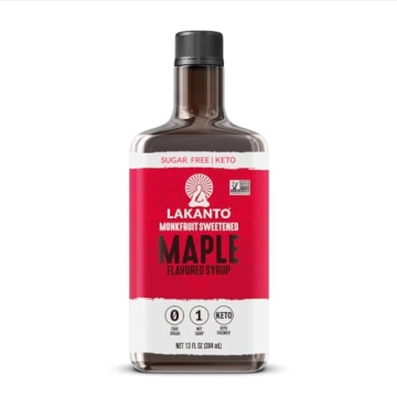 Lakanto Sugar Free Maple Syrup With Monk Fruit & Erythritol For Pancakes, Waffles, Oatmeal, Coffee, ...