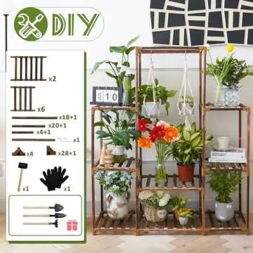 Uneedem Plant Stand Indoor Outdoor - 8 Tier Plant Rack