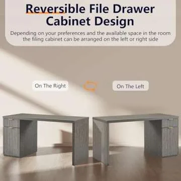 60" Modern Executive Desk with Storage - Stylish & Functional