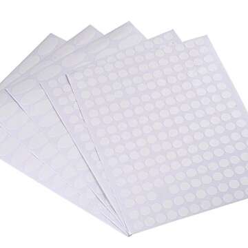 Mudder 325 Pieces Essential Oil Label Bottle Stickers White Waterproof Labels Oval-shaped and Round ...