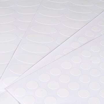 Mudder 325 Pieces Essential Oil Label Bottle Stickers White Waterproof Labels Oval-shaped and Round Oils Stickers with Marker Pen()