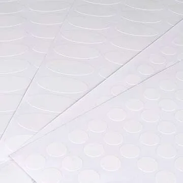 Mudder 325 Pieces Essential Oil Label Bottle Stickers White Waterproof Labels Oval-shaped and Round Oils Stickers with Marker Pen()