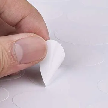 Mudder 325 Pieces Essential Oil Label Bottle Stickers White Waterproof Labels Oval-shaped and Round Oils Stickers with Marker Pen()