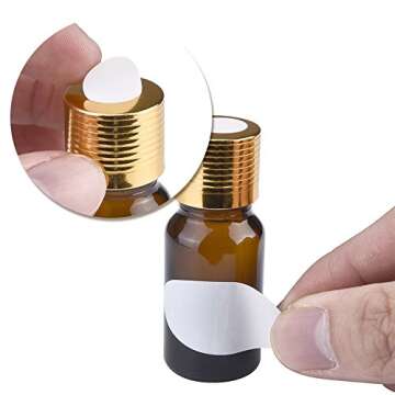 Mudder 325 Pieces Essential Oil Label Bottle Stickers White Waterproof Labels Oval-shaped and Round Oils Stickers with Marker Pen()