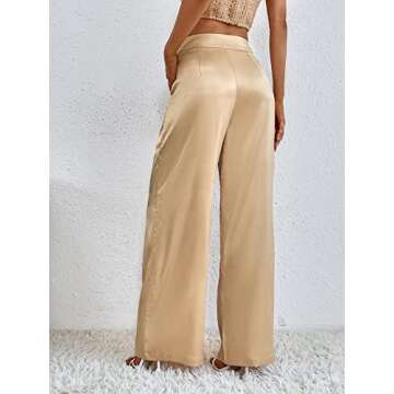 Elegant WDIRARA Satin Wide Leg Pants for Women