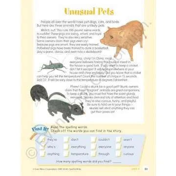 Evan-Moor Spell & Write Workbook for Grades 3-4