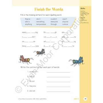 Evan-Moor Skill Sharpeners: Spell & Write, Grade 4