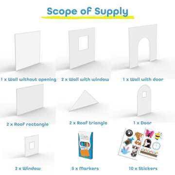 The Washable Playhouse for Kids - Paint Again and Again - ImagiNew Playhome with Working Door and Windows Indoor & Outdoor Backyard - Toddlers Art & Craft playset Outside Activity Play House Toys