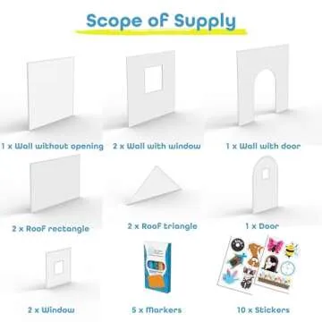 The Washable Playhouse for Kids - Paint Again and Again - ImagiNew Playhome with Working Door and Windows Indoor & Outdoor Backyard - Toddlers Art & Craft playset Outside Activity Play House Toys