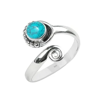 Elegant Adjustable Turquoise Stone Toe Ring for Women