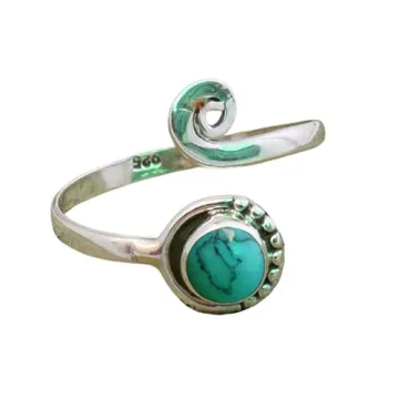 Elegant Adjustable Turquoise Stone Toe Ring for Women