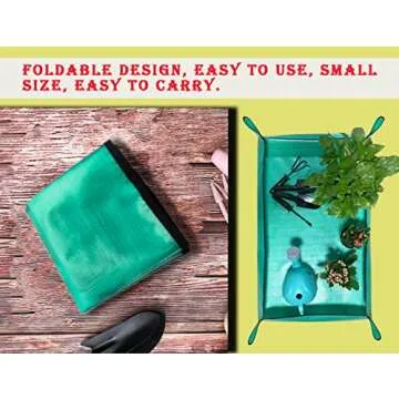 2 PCS Plant Repotting Mat for Indoor Plants, 43" X 29" Thickened Foldable Waterproof Plant Potting Tray and Mess Control, Portable Potting Mat Gardening Tray for House Plants Succulents, Extra Large