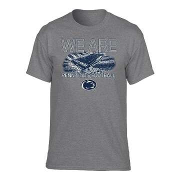 Penn State Officially Licensed Adult Beaver Stadium Short Sleeve Tshirt Large Graphite Heather Grey