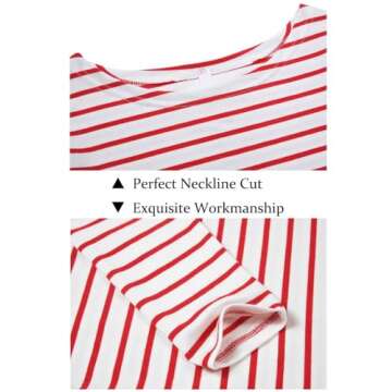 LilyCoco Women's Striped Long Sleeve Shirt – Stylish Comfort