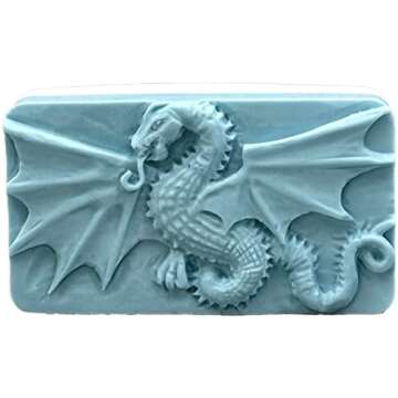 ARTCRAFTMOLDS Dragon Silicone Mold for SOAP Making and Other Crafts