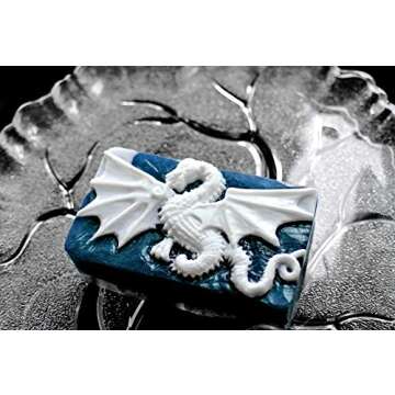 ARTCRAFTMOLDS Dragon Silicone Mold for SOAP Making and Other Crafts