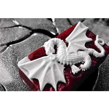 ARTCRAFTMOLDS Dragon Silicone Mold for SOAP Making and Other Crafts