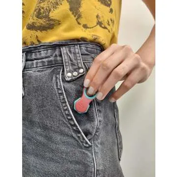 Yogi Fidget Toy - Patented Fidget Spinner Design, Desk Toy for Office, Anxiety Relief, ADHD Toy, Autism, Quiet Fidget Toys for Adults & Kids, Five Ring Sizes, Easy to Use Sensory Toy - Lava