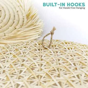 Boho Wall Basket Decor Set - Handwoven Seagrass Baskets