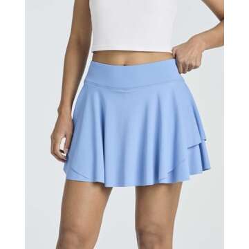 Versatile 3 Pack Women's Layered Ruffle Tennis Skorts