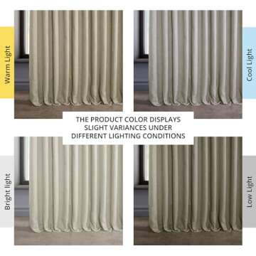 HPD Half Price Drapes Faux Linen Textured Room Darkening Curtains for Bedroom 96 Inches Long (1 Panel), 100W X 96L Extra Wide Curtains for Living Room Home Decor, Oatmeal