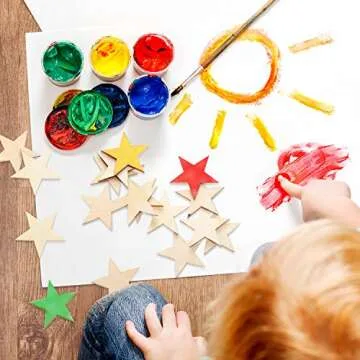 300 Wooden Star Shapes for Crafting and Decors