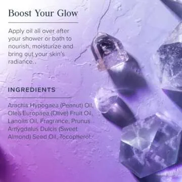 HERITAGE STORE Aura Glow Almond Body Oil with Sweet Almond Oil, Luxurious Skin Moisturizer, Massage Oil, Bath Oil, Carrier Oil for Essential Oils, Almond Scent, All Skin Types, 60-Day Guarantee, 16oz