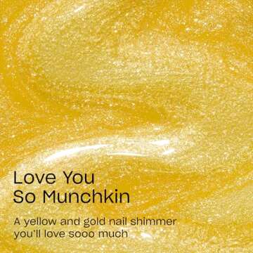 OPI Nail Lacquer, Gold Nail Polish, Up to 7 Days of Wear, Chip Resistant & Fast Drying, x Wicked Limited Edition Collection, Love You So Munchkin, 0.5 fl oz