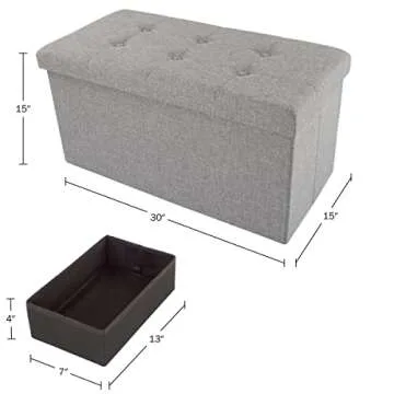 Stylish Folding Storage Ottoman for Home Organization
