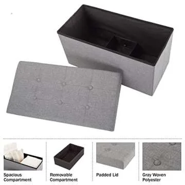 Stylish Folding Storage Ottoman for Home Organization